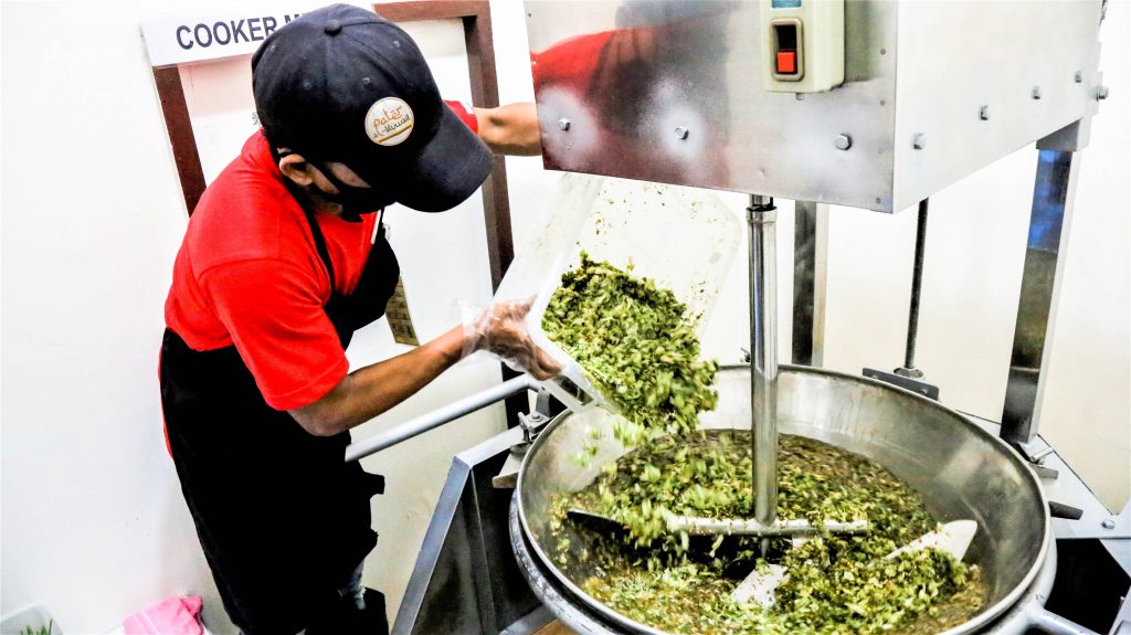 Palapa is made with sibujing, chili peppers, and ginger.