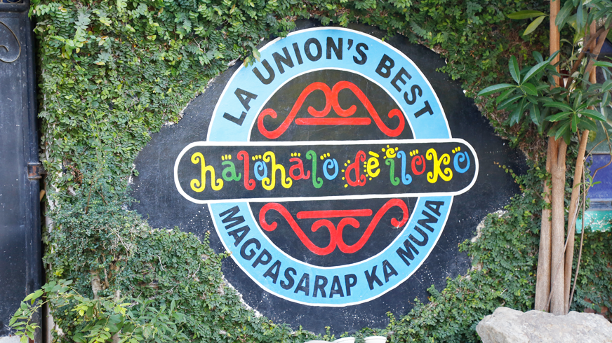 Singage of the Halo Halo de Iloko restaurant in La Union