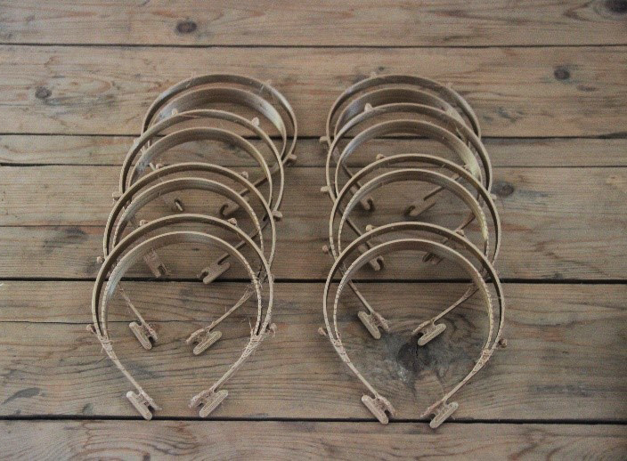 Acetate sheets will be mounted to the frames fabricated to complete the face shield.