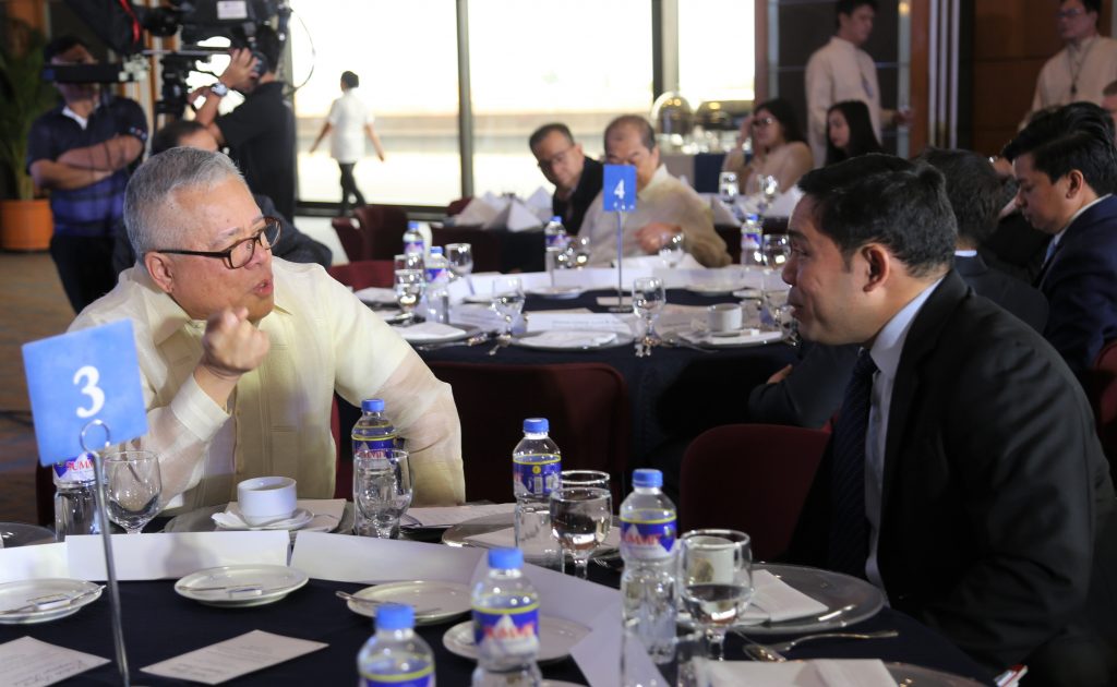 Trade Secretary Ramon Lopez with Public Works Secretary Mark Villar