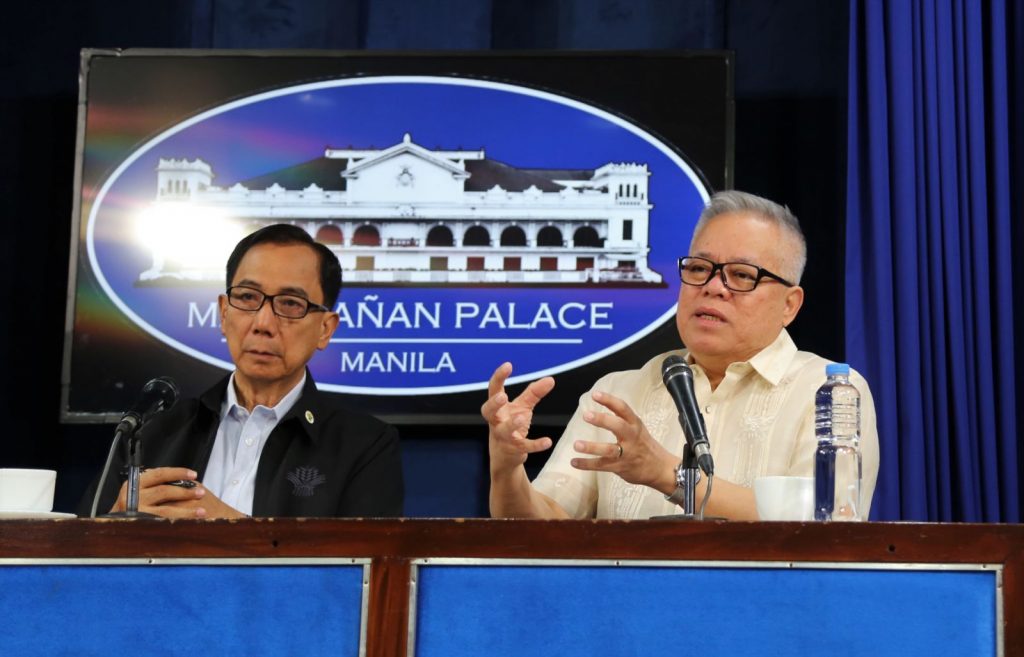 Agriculture Secretary William Dar and Trade Secretary Ramon Lopez