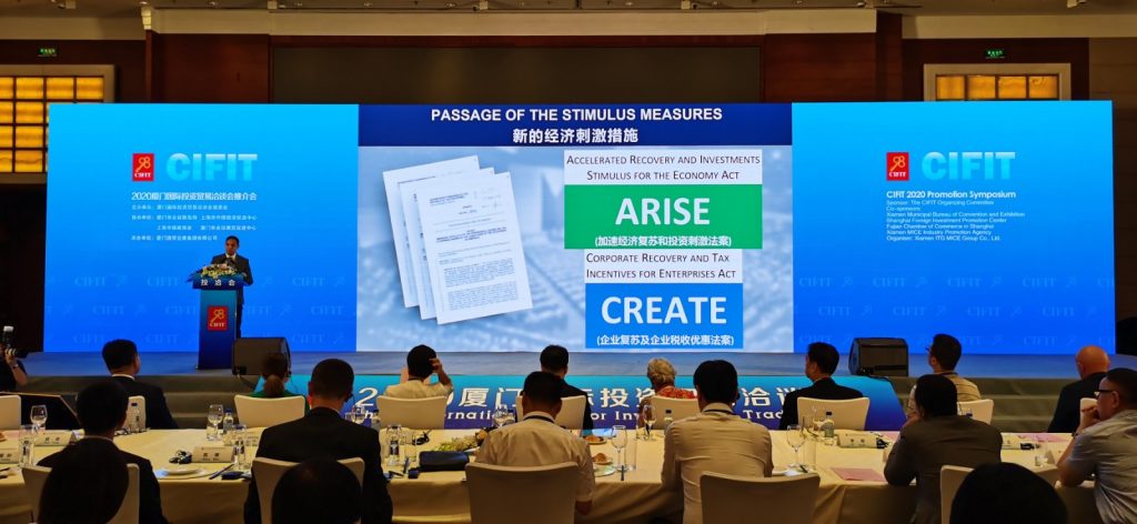 Commercial Vice Consul Mario Tani discusses bills in the legislative mill to aid investors and businesses in the midst of the COVID-19 pandemic.
