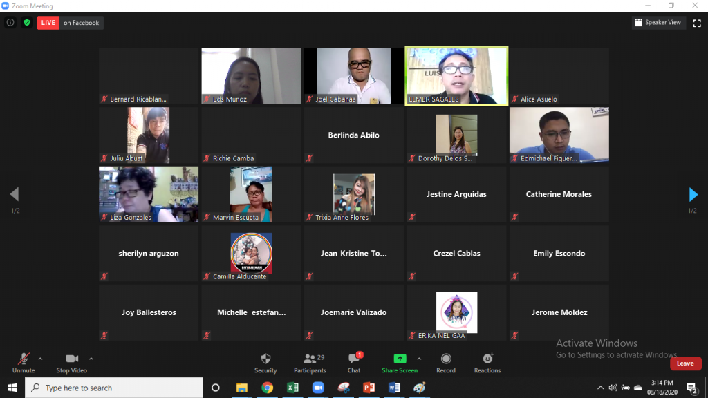 Zoom Participants Grid View