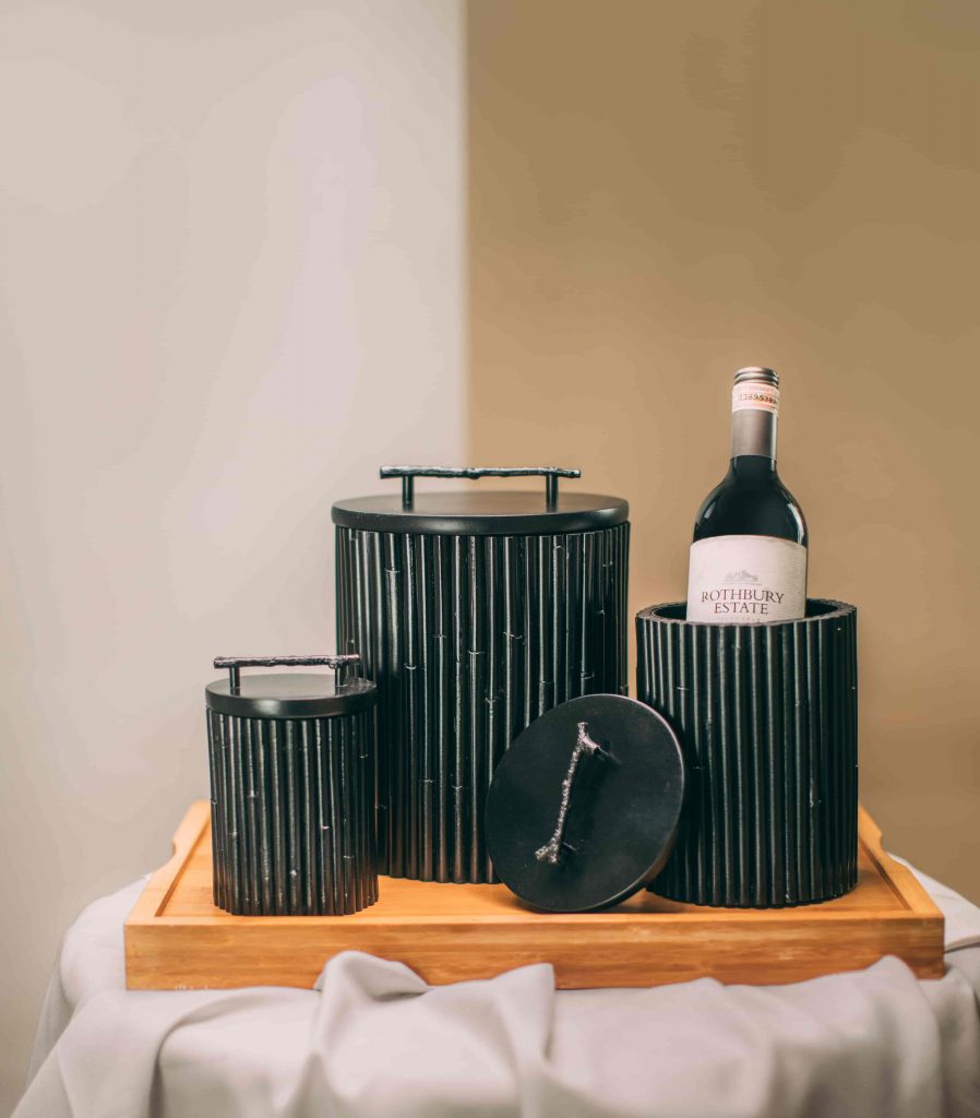 Wine cooler in a dark midnight color that comes in different sizes