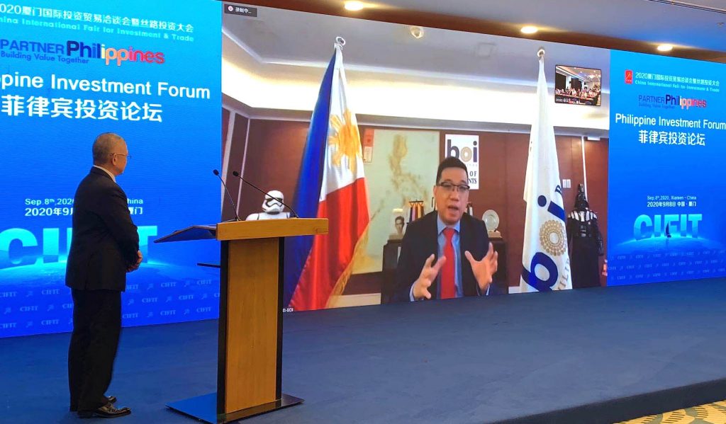 Undersecretary Ceferino S. Rodolfo of the Philippine Board of Investments presenting projects under the manufacturing sector