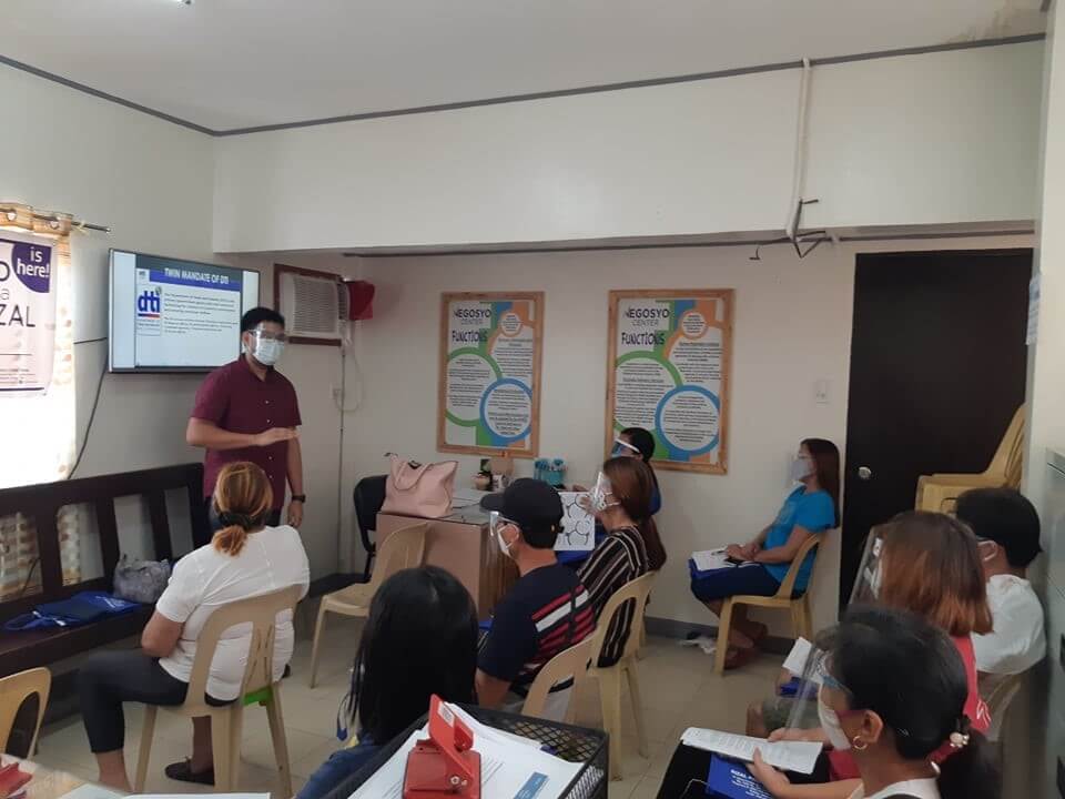 Business Counselor Keanu Miguel G. Ninobla conducted seminars for the beneficiaries in Negosyo Center Teresa, Rizal