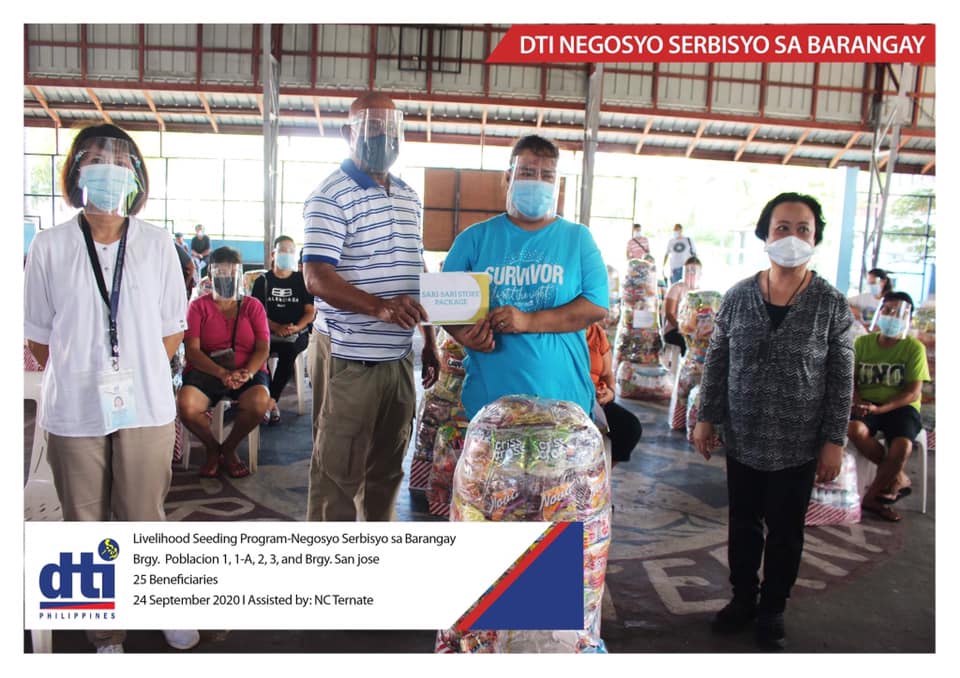 Benefeciary receives starter kits.