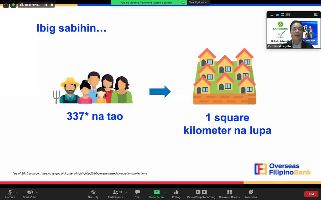 Screencap of Mr. Richmond Lagrito during his presentation