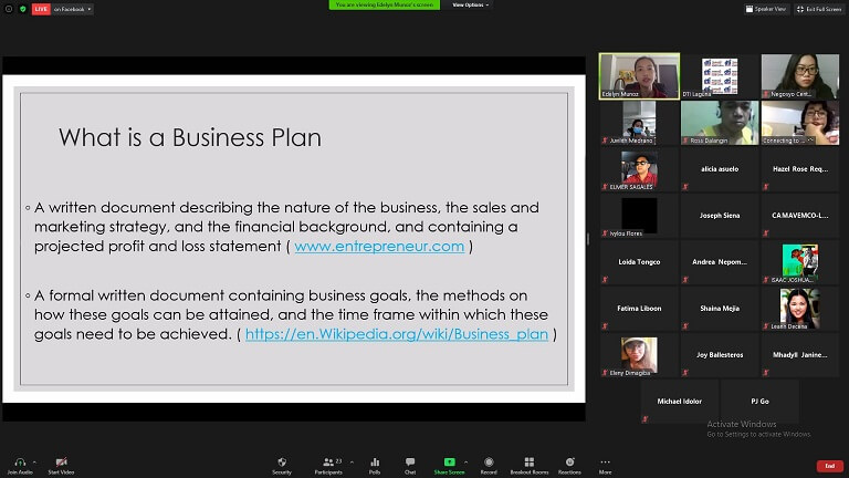 Webinar on Business Planning and How to Secure a Business Loan via Zoom