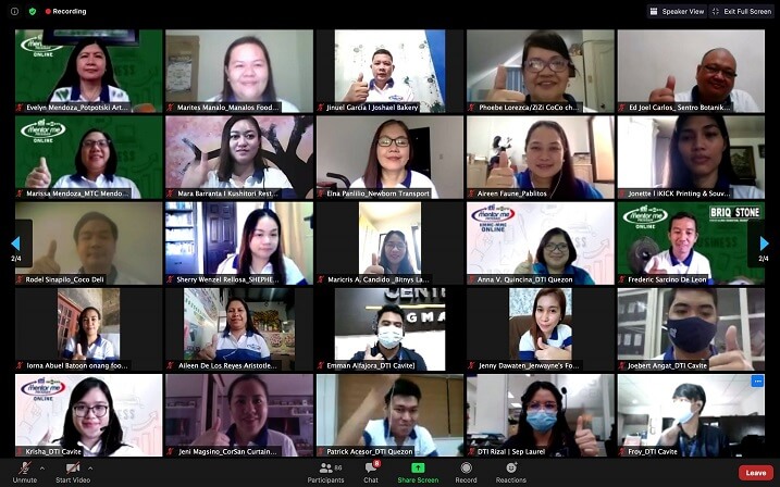 Zoom Meetings Grid View