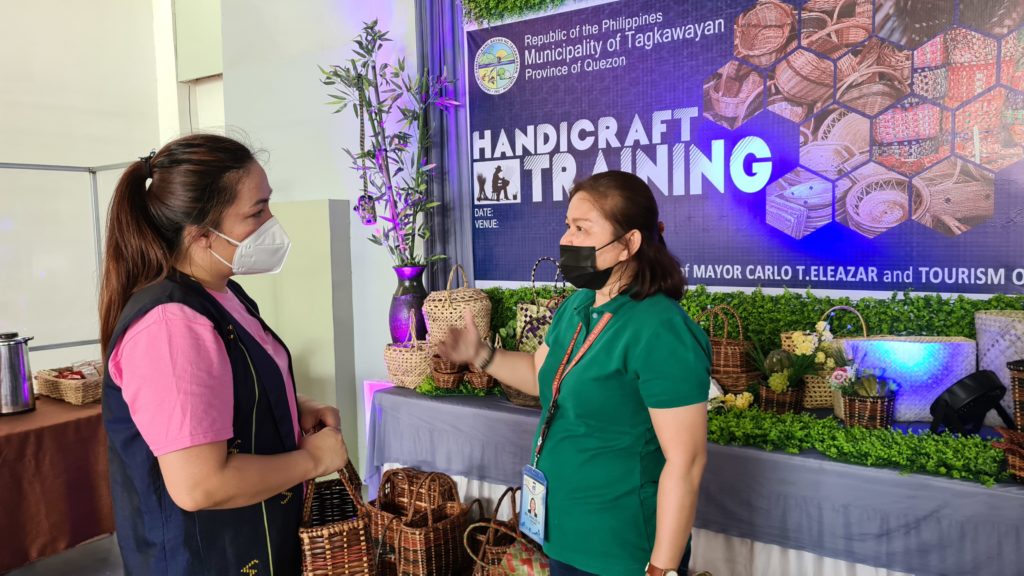 Two attendees conversing