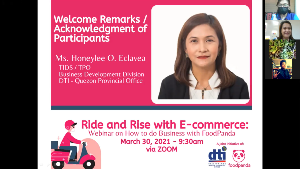 Screen capture of Webinar Presentation