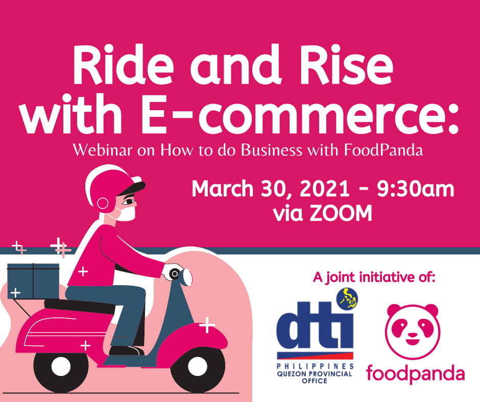 Infographics about the event: "Webinar on how to do Business with FoodPanda on March 30, 2021 9:30AM via Zoom"