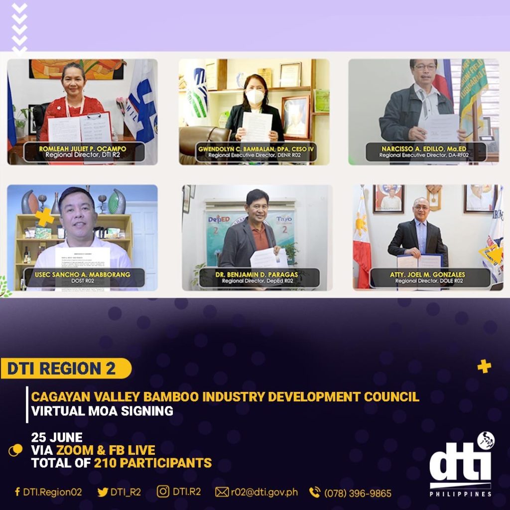 MOA Signing among members of the Cagayan Valley Bamboo Develoment Council