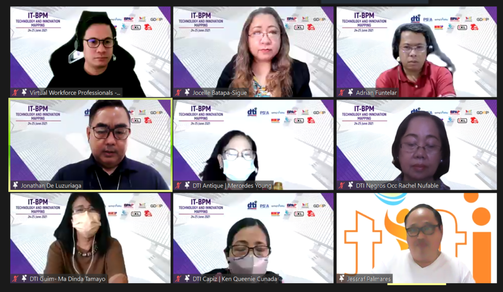 Screenshot of the Facilitators on the Open Forum of IT-BPm Technology and Innovation Mapping