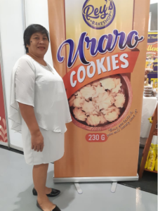Felisa Pedernal-Rey of Rey's Bakeshop during DTI-MIMAROPA’s MIMAROPA Naturally Agri-Trade and Tourism Fair 2018 where the enterprise joined as one of the trade exhibitors.