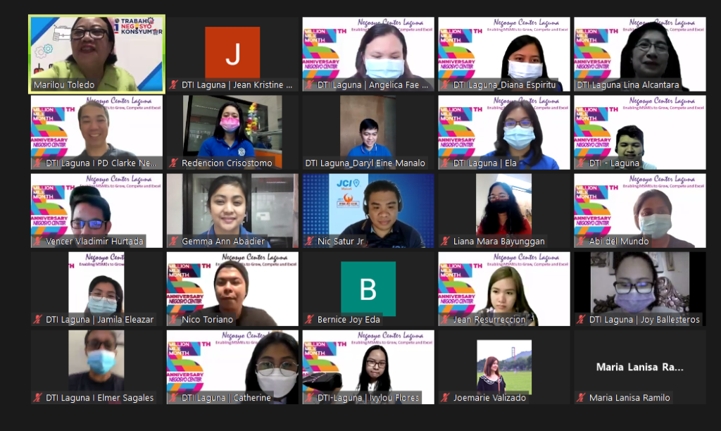 crowd shot of the attendees of 5th Founding Anniversary celebration of DTI Laguna's Negosyo Center