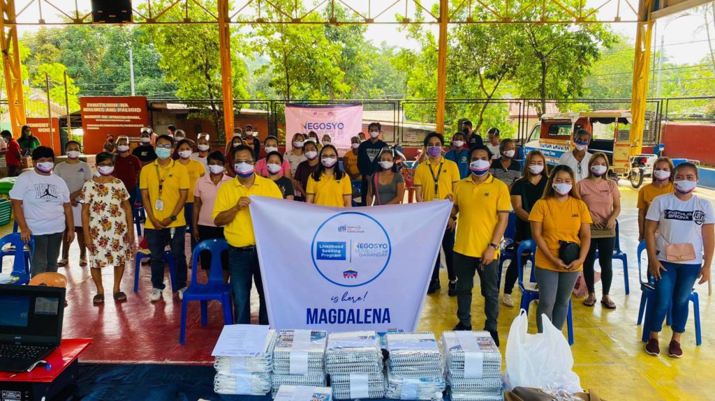 in photo: DTI Laguna thru its Negosyo Center and the Local Government Unit of Magdalena conducts seminars and orientation for LSP-NSB beneficiaries