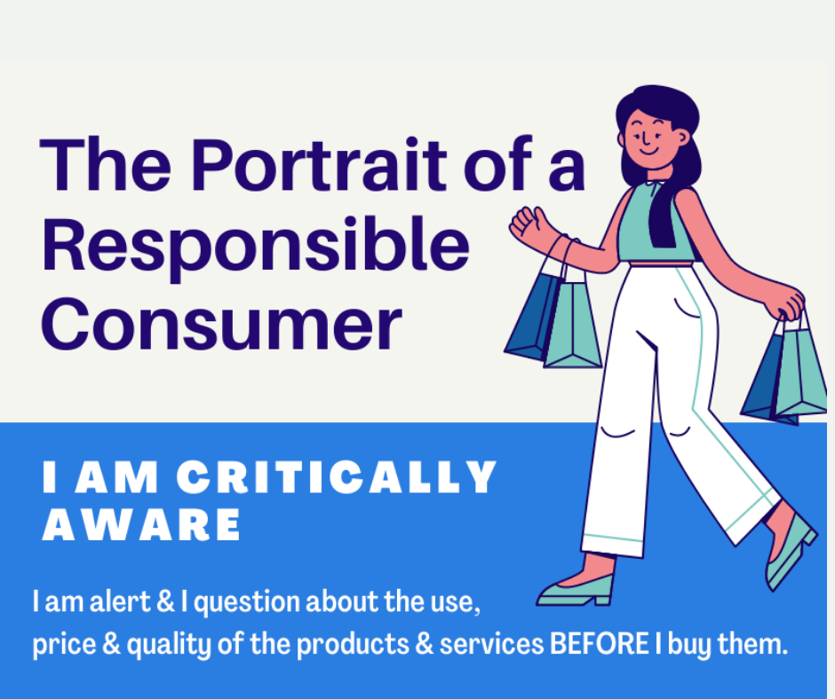 Portrait of a responsible consumer infographic