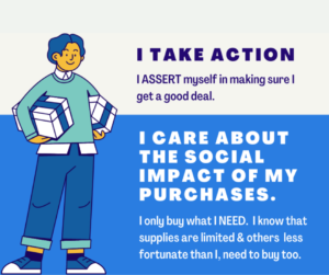 portrait of a responsible consumer infographic