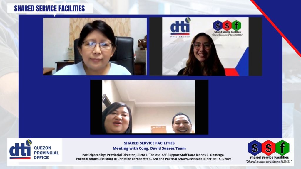 in photo: Provincial Director Julieta L. Tadiosa and SSF Support Staff Dara Jannes C. Obmerga. Political Affairs Assistants III, Christine Bernadette C. Aro and Ker Nell S. Deliva