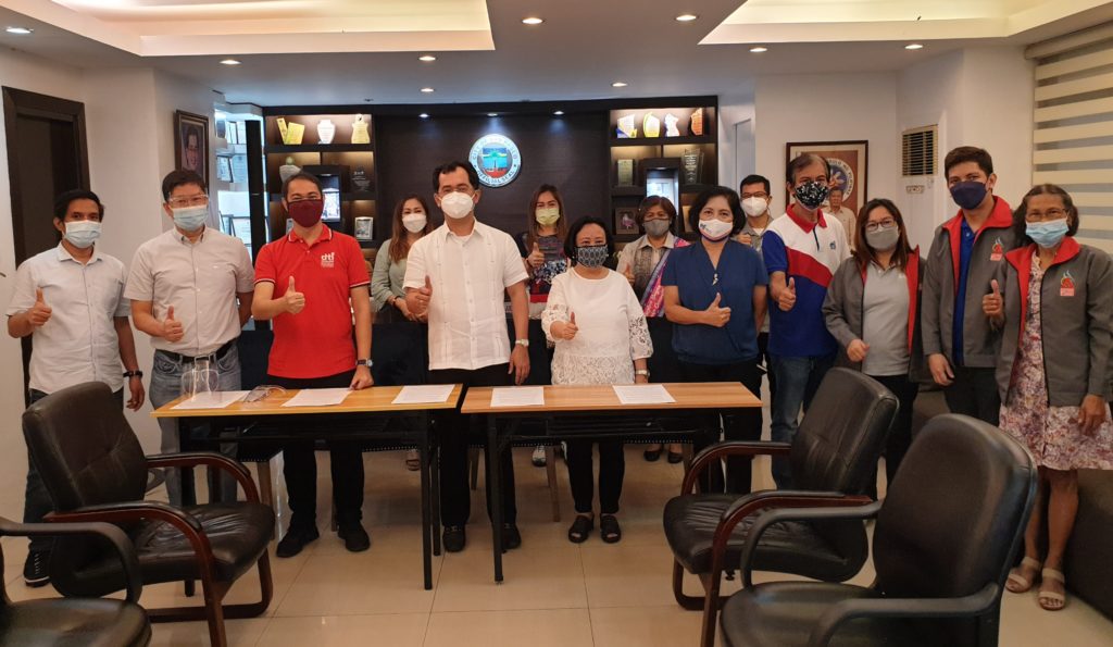 in photo: DTI 4-A Regional Director Marilou G. Quinco-Toledo, DTI-Laguna Provincial Director Clarke S. Nebrao and Honorable Loreto S. Amante, City Mayor of San Pablo together with the DTI 4A and San Pablo City Government Personnel