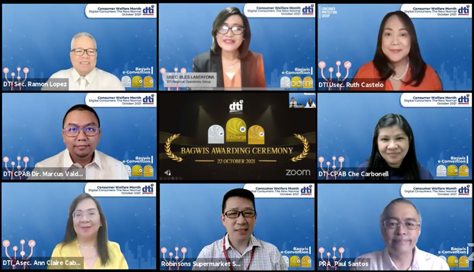 Screenshot of officials present in the Bagwis Awards