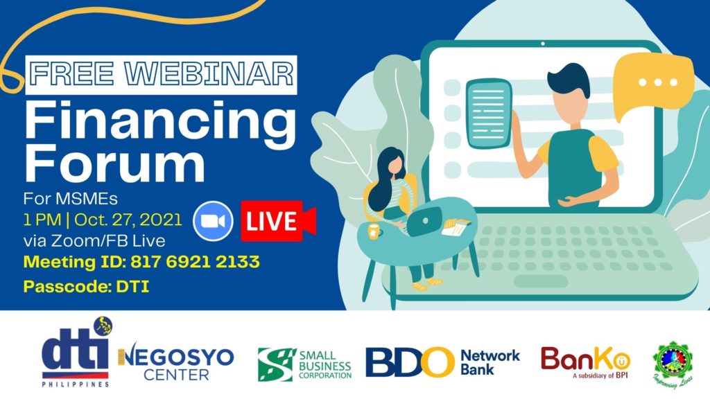 infographics: Free Webinar - Financing Forum for MSMEs