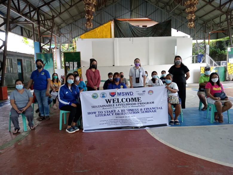 in photo: DTI Laguna Provincial Office, Negosyo Center Cavinti personnel together with the SLP beneficiaries