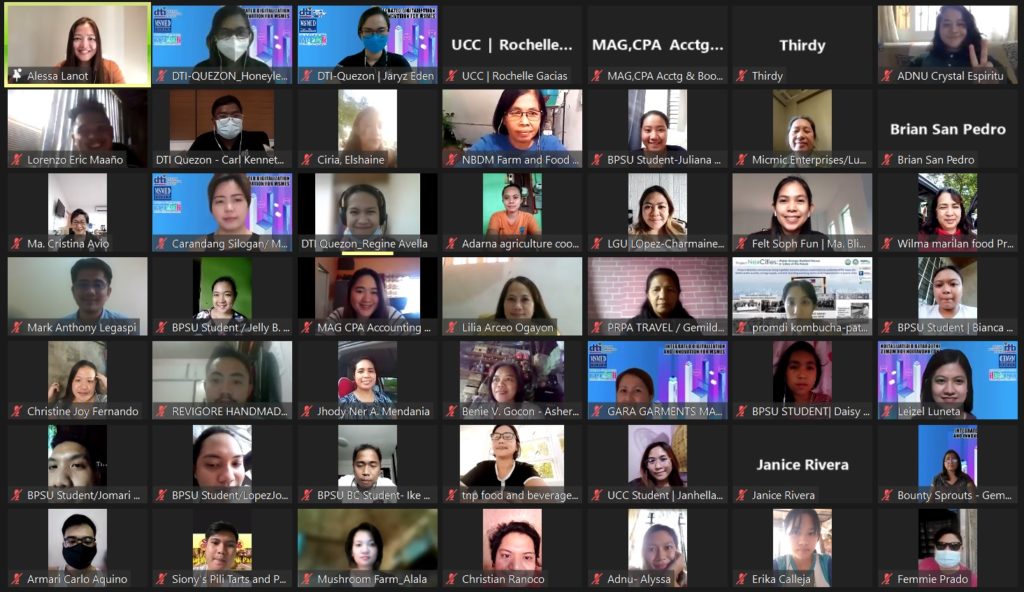 crowd shot of the participants of the webinar