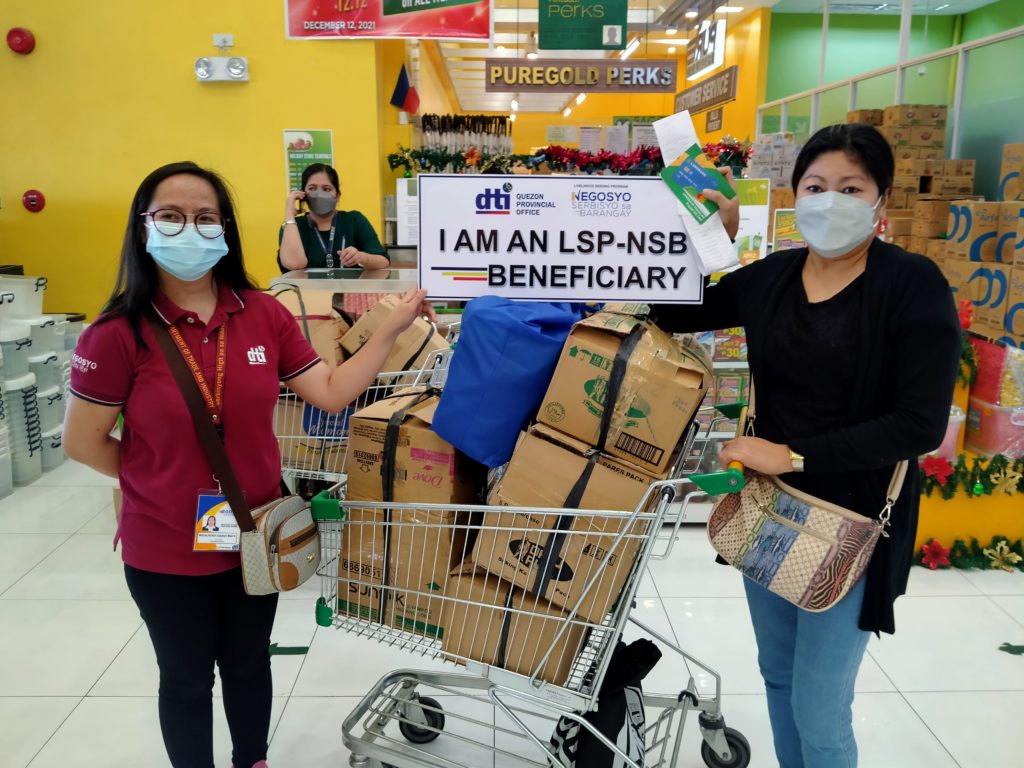 in photo: LSP-NSB Beneficiary together with Negosyo Center Business Counsellor from Polillo