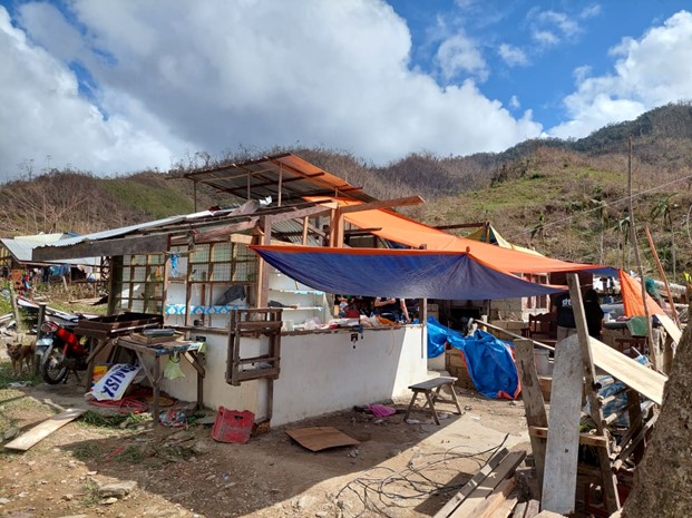 In photo: One of the severely damaged Cashew Processors in Bgy. Langogan, Puerto Princesa City, Palawan, after the onslaught brought by Typhoon Odette.