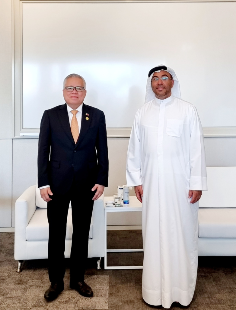 Trade Secretary Ramon Lopez and Minister of State Ahmed bin Ali Al Sayegh