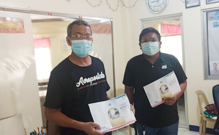 in photo: Barangay Captain together with Negosyo Center Business Counsellor