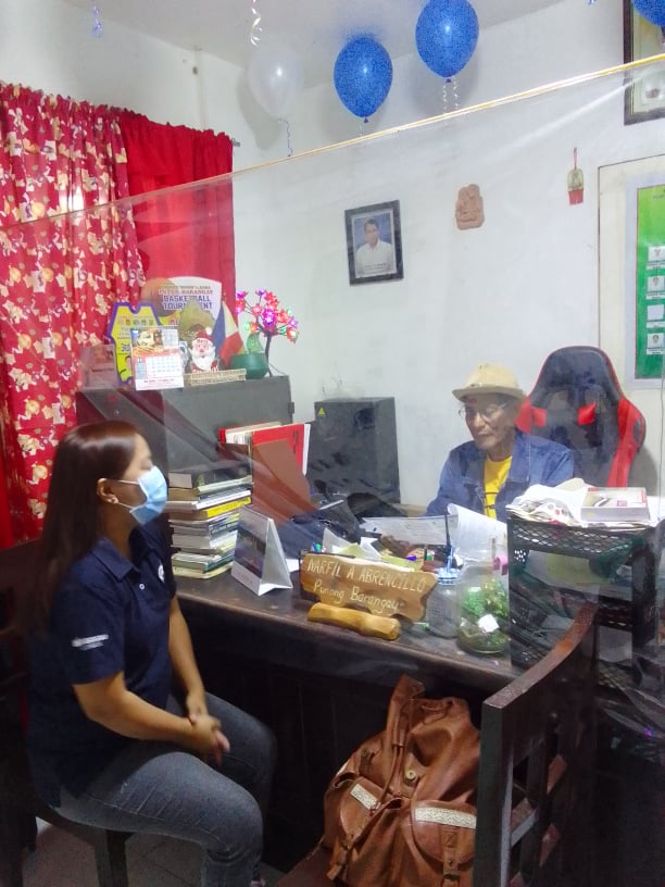in photo: Barangay Captain together with Negosyo Center Business Counsellor