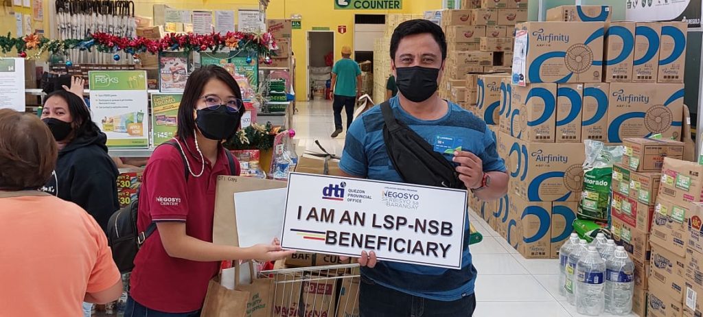 in photo: One (1) out of the Ten (10) beneficiaries of negosyo kits in Infanta, Quezon