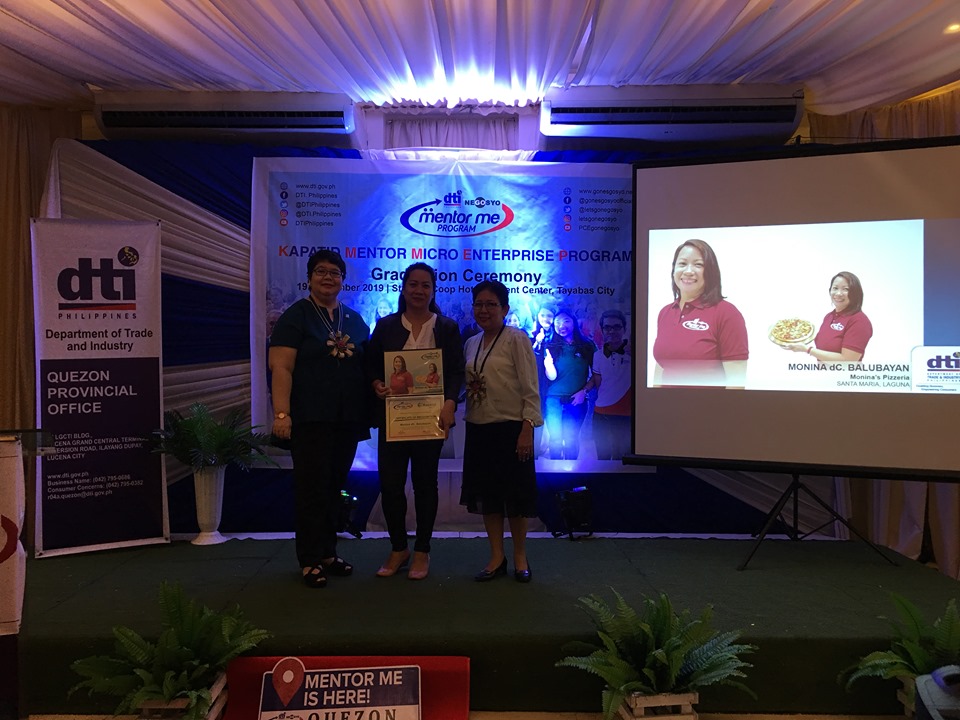in photo: Ms. Monina joining  the DTI Kapatid Mentor Micro Enterprises (KMME) Program 2019