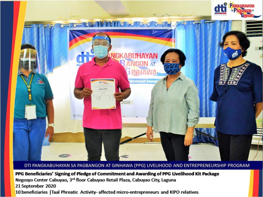 in photo: Juanito “Jojo” Andal,, as one of the beneficiary of Pangkabuhayan sa Pagbangon at Ginhawa Program