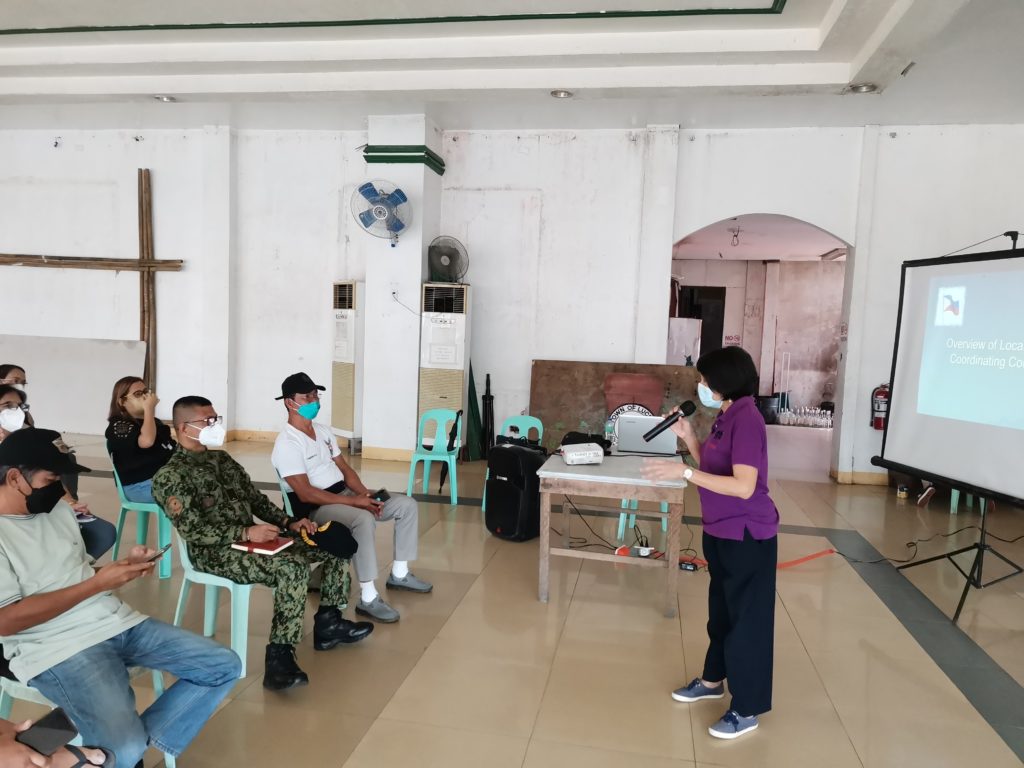 in photo: Ms. Lani O. Constantino, Office-In-Charge Chief of Consumer Protection Division, discussing the composition of the LPCC and its functions