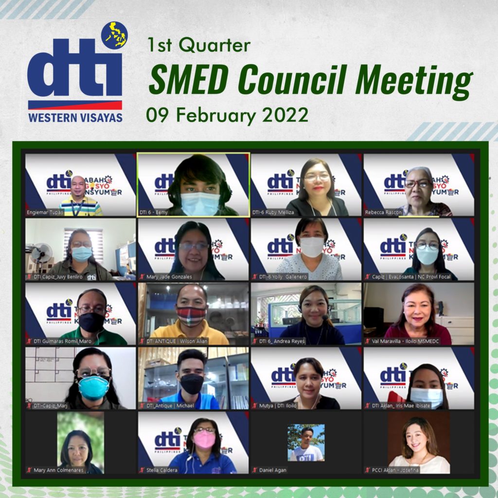 Screenshot of participants of the 1st Quarter SMED Council meeting