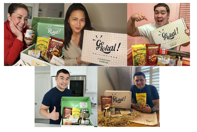 Go Lokal! patrons showing off their bought goods