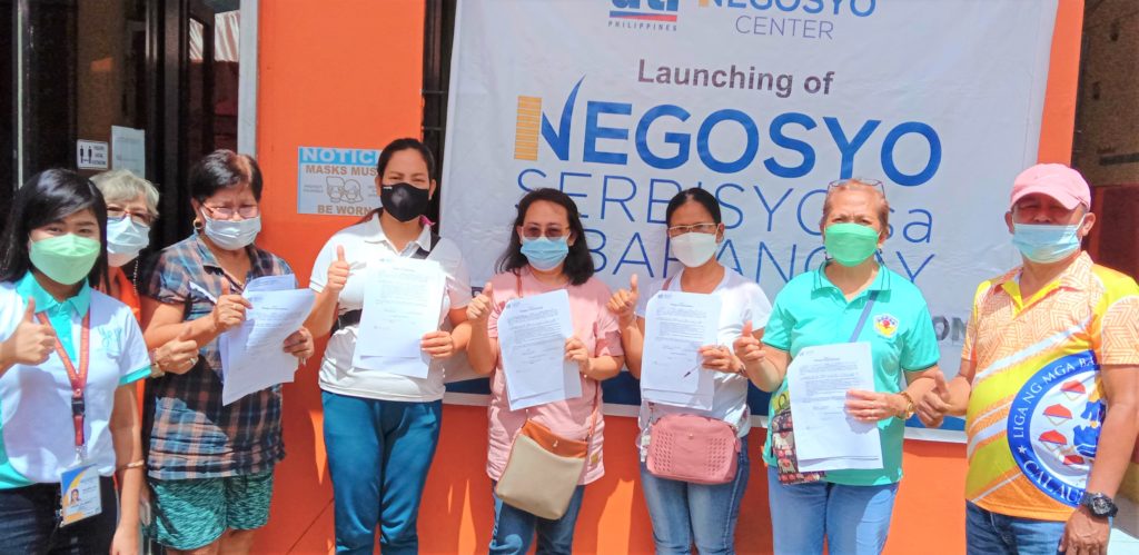 In photo: DTI Quezon - NC Calauag together with the 5 registered MSMEs.