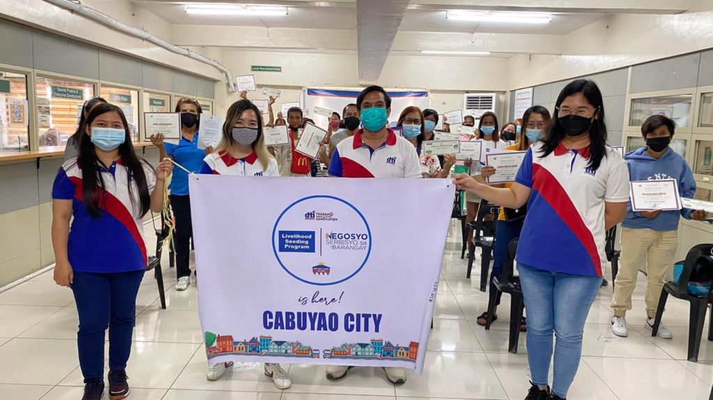 In photo: DTI Laguna together with LSP-NSB beneficiaries in Cabuyao, Laguna