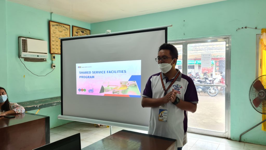 In photo: Negosyo Center Business Counselor while explaining the Shared Service Facilities Program