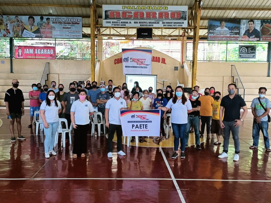 in photo: DTI Laguna together with the 31 PPG beneficiaries in paete, Laguna