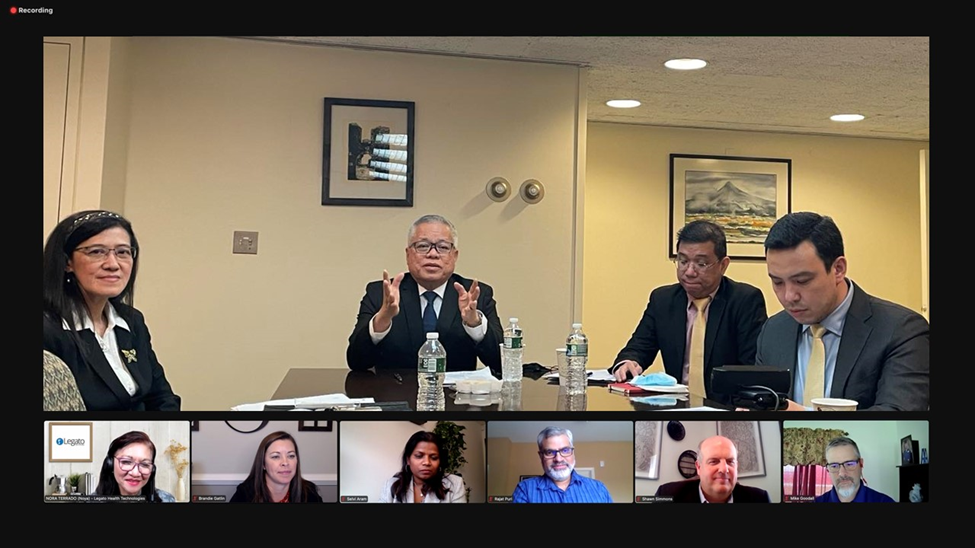 In photo: Anthem executives led by COO of Diversified Business Group at Anthem, Inc. & President of Legato Health Technologies Rajat Puri virtually meet with Trade Secretary Ramon Lopez and other DTI officials