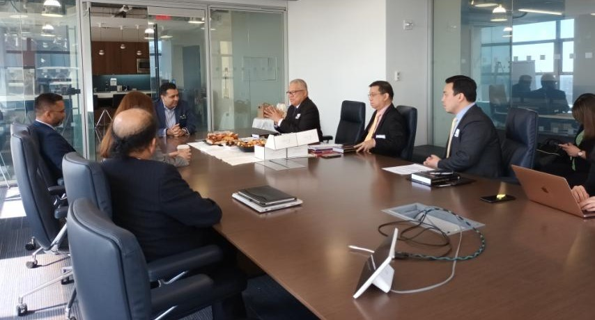 Department of Trade and Industry (DTI) Secretary Ramon Lopez meets with Mphasis Corporations’ CEO Nitin Rakesh and Industry Solutions Group SVP & Global Head Indranil Roy