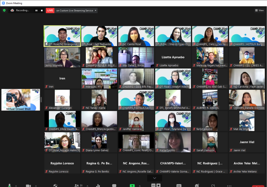 Crowd shot of the participants of webinar