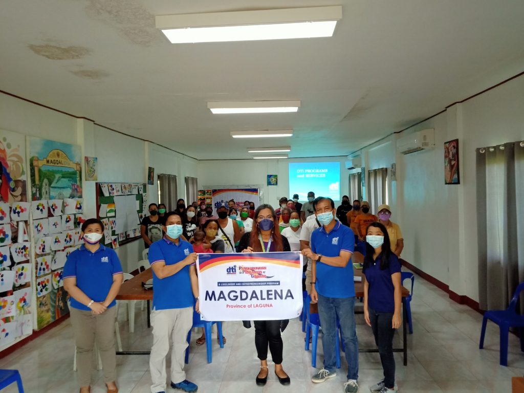 In photo: DTI Laguna together with the PPG beneficiaries in Magdalena, Laguna
