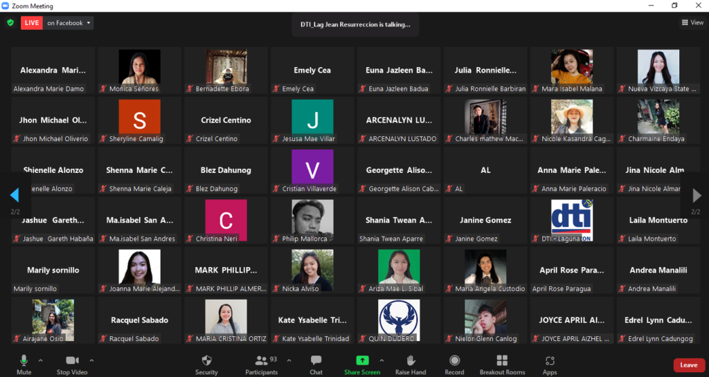 Crowd shot of the participants of webinar